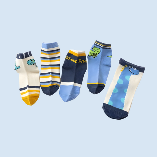 CutePaws Baby Socks - 5 Pairs, Soft Cotton