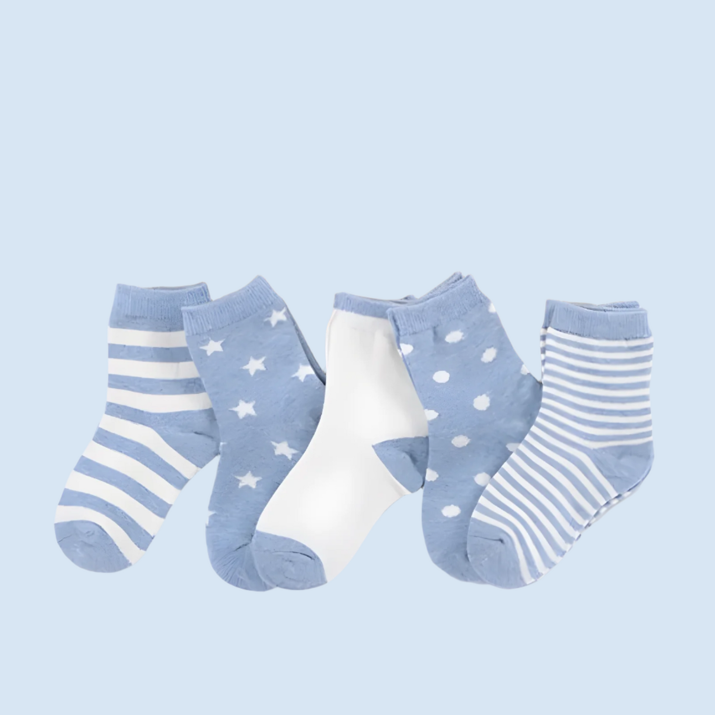 WhiskerWonder Warm Kids' Soft Cotton Socks -  5 Pairs