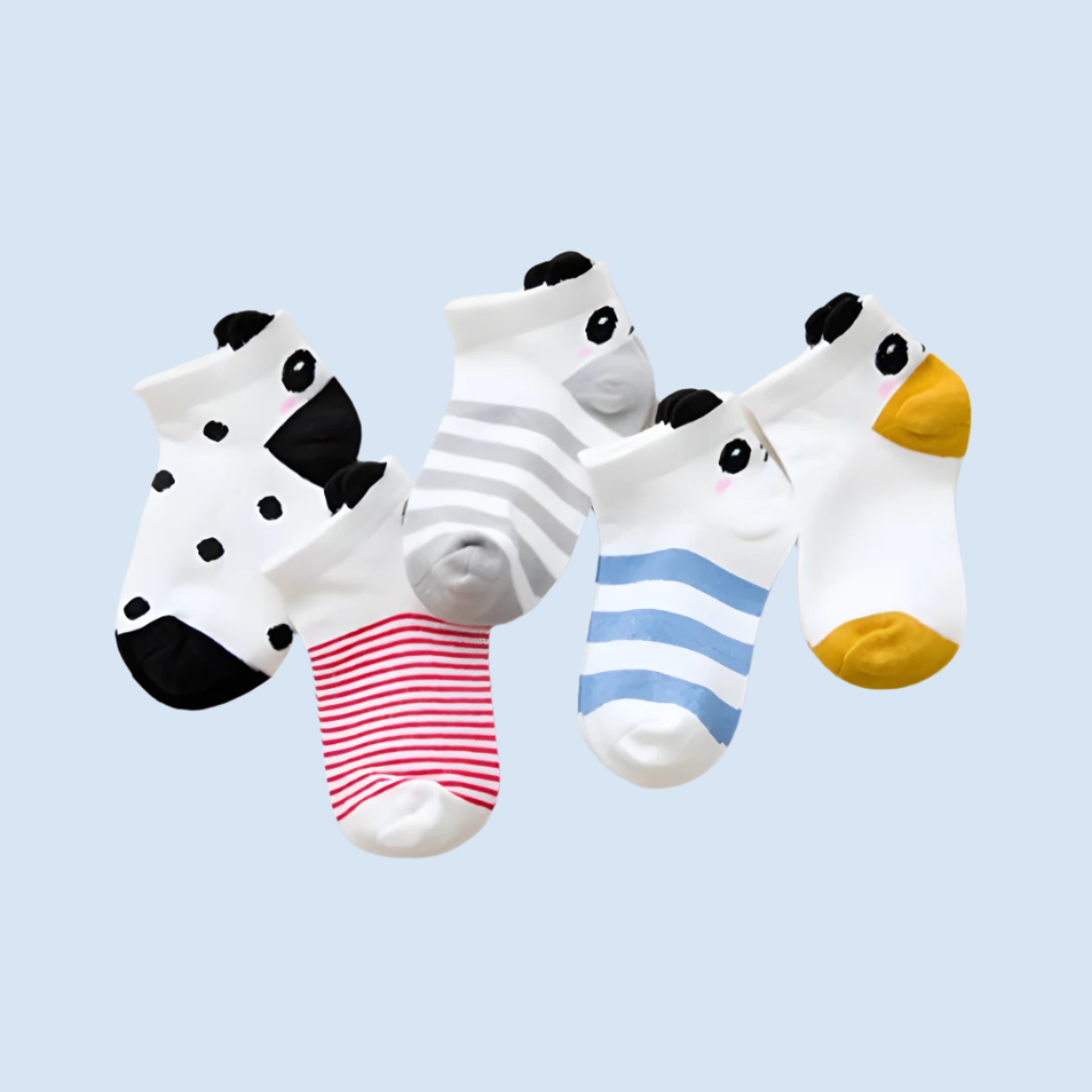 CoolPaw Comfortable Cotton Socks for Kids - 5 Pairs