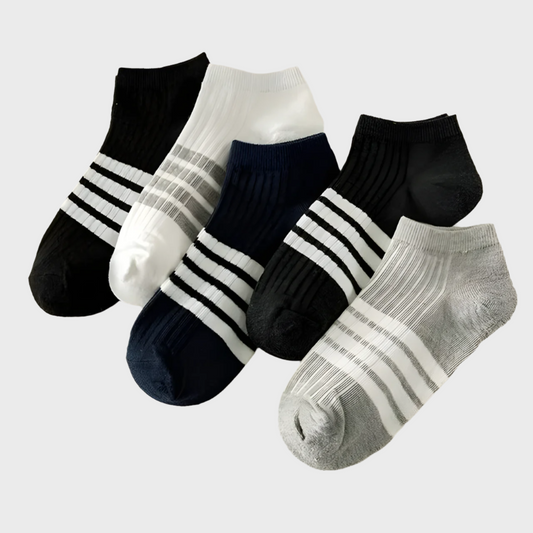 ToeLines Men's Fashionable Low Cut Socks - 5 Pairs