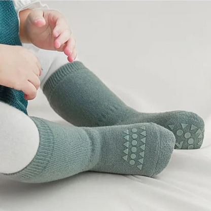 CozyGrip Toddler Socks - Warm Winter Cotton Grip Socks