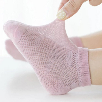 HeartMesh Colorful Baby Mesh Socks - 5 Pairs