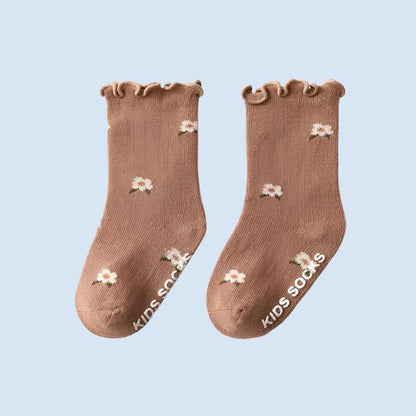 ComfyCotton Soft Cotton Ankle Grip Socks for Kids