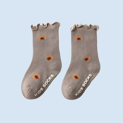 ComfyCotton Soft Cotton Ankle Grip Socks for Kids