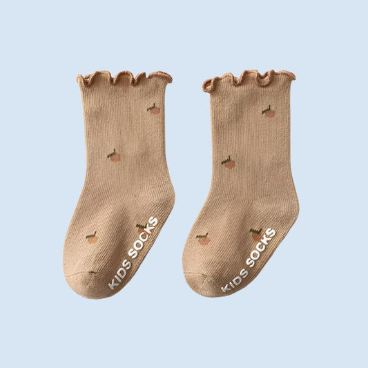 ComfyCotton Soft Cotton Ankle Grip Socks for Kids