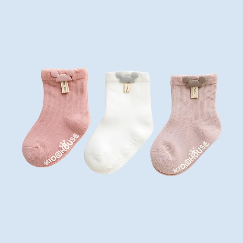 CuddleToes Baby Grip Socks - 3 Pairs