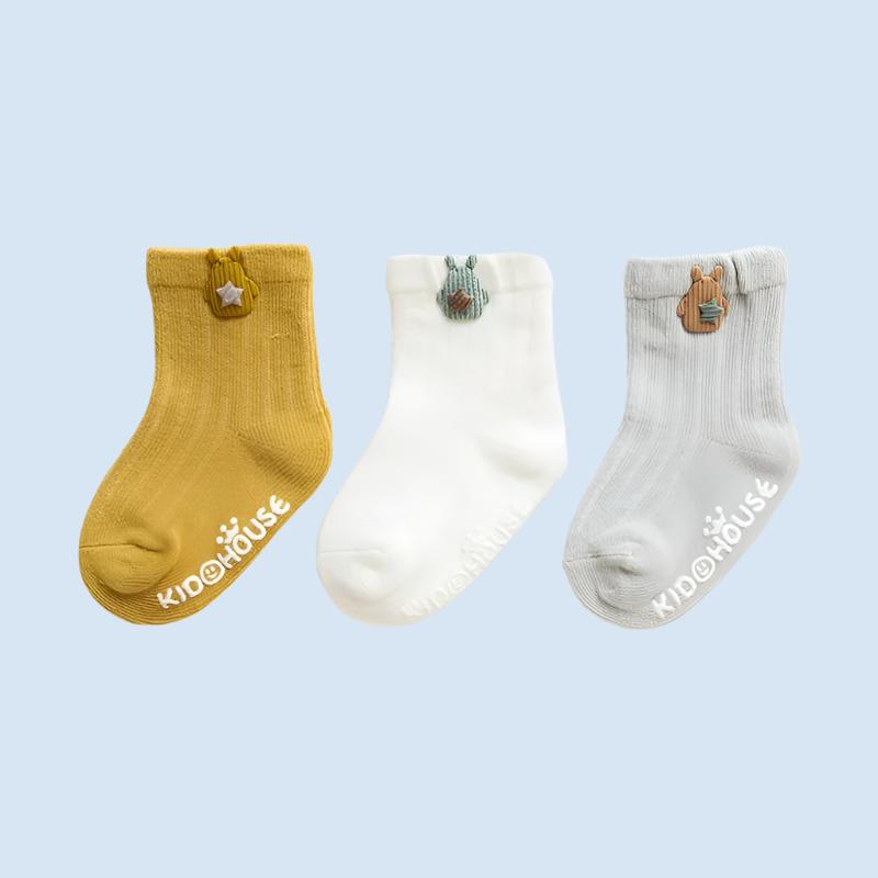 CuddleToes Baby Grip Socks - 3 Pairs