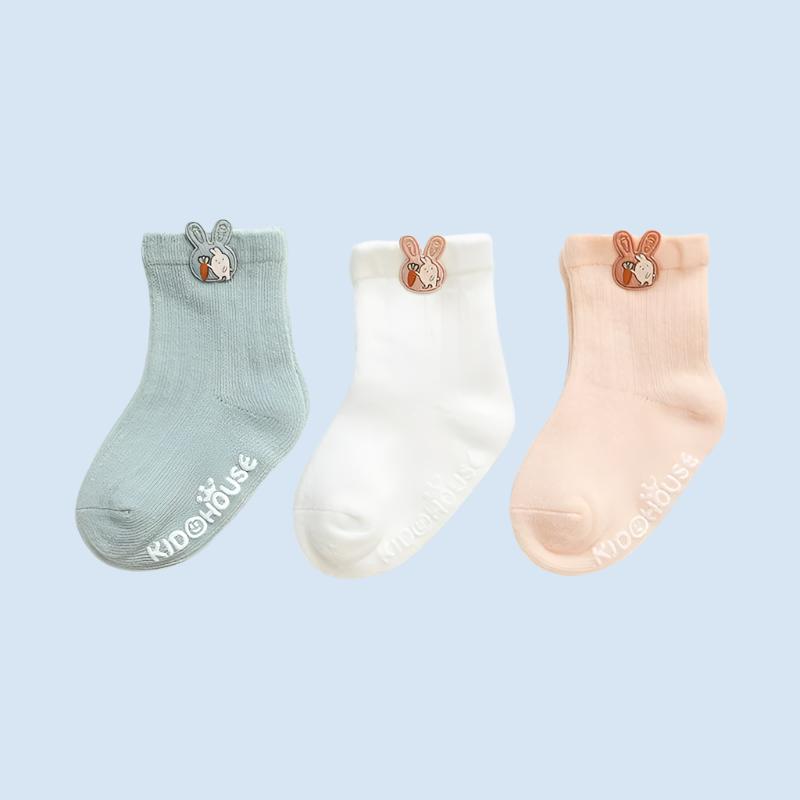 CuddleToes Baby Grip Socks - 3 Pairs