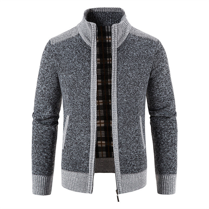 Men's Ribbed Knit Casual Cardigan - Soft & Warm Layering Piece for Everyday Wear 1