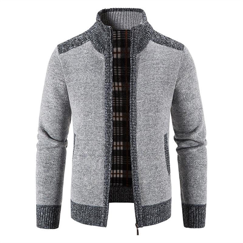 Men's Ribbed Knit Casual Cardigan - Soft & Warm Layering Piece for Everyday Wear 3