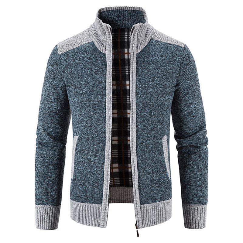 Men's Ribbed Knit Casual Cardigan - Soft & Warm Layering Piece for Everyday Wear 2